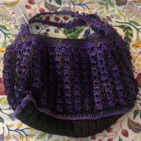 NWT REFORMATION oak vintage 68 raffia woven bag - Picture 3 of 3